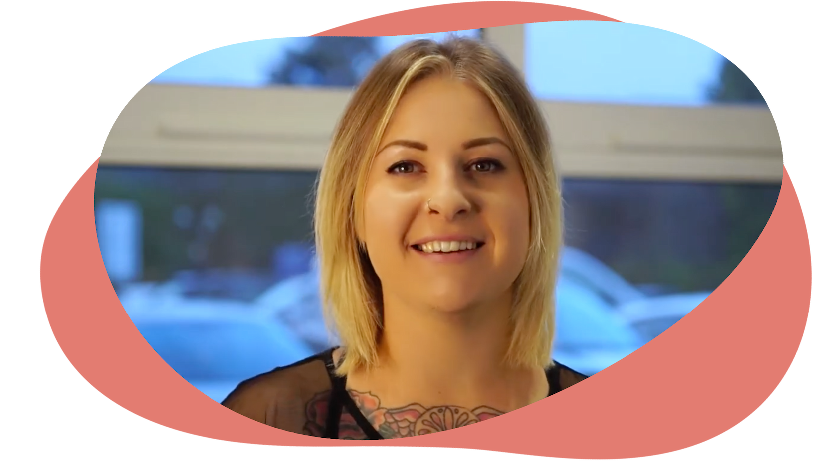 Jess in front of a window Jess in front of a window